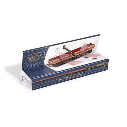 Vue d'ensemble de la baguette magique boîte Ollivander Harry Potter, un élément essentiel pour tout fan de la saga magique.