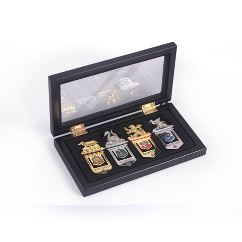 Marque-pages Poudlard, élégant et magique, plaqué or 24 carats et argent, parfait pour les amateurs de littérature et de l'univers fantastique.