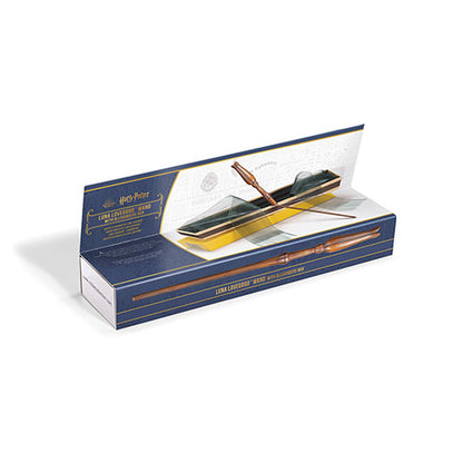 Baguette magique boîte Ollivander Luna Lovegood - Harry Potter, réplique authentique en résine présentée dans un élégant écrin de collection.