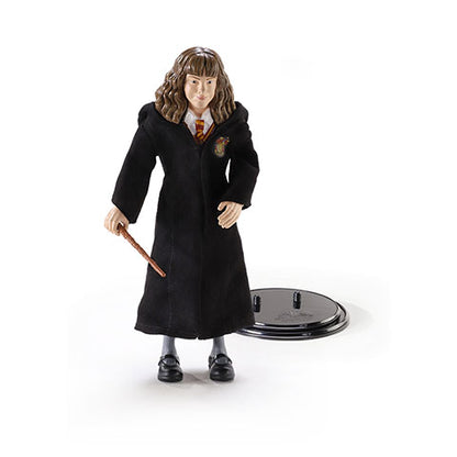 Figurine Hermione Granger - Toyllectible Bendyfigs, représentant la célèbre sorcière de Harry Potter avec sa robe Gryffondor et sa baguette magique.