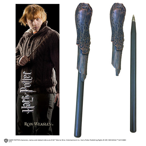 Stylo baguette & Marque-page Ron Weasley : un accessoire magique pour les fans d'Harry Potter, alliant fonctionnalité et design captivant.