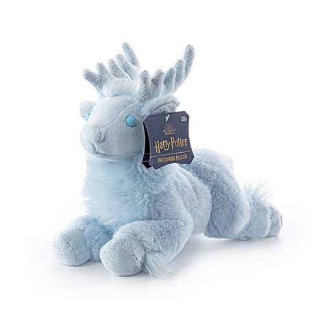 Peluche Patronus Cerf - Harry Potter, idéal pour les câlins, capture l'essence du monde enchanté de Poudlard.