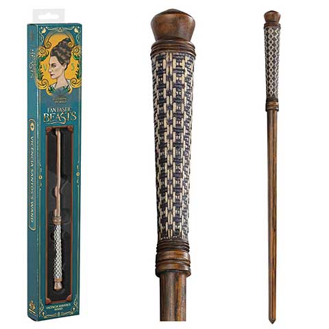 Baguette magique blister Vicência Santos - Animaux Fantastiques, un accessoire enchanteur de 33 cm en résine de haute qualité, parfait pour les fans de l'univers magique.