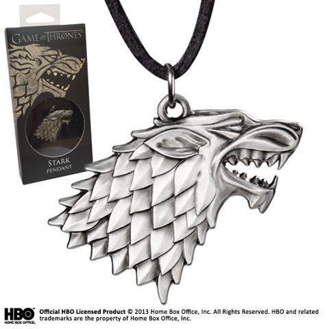 Pendentif réplique GOT - STARK, symbole de loyauté à la Maison Stark dans Game of Thrones