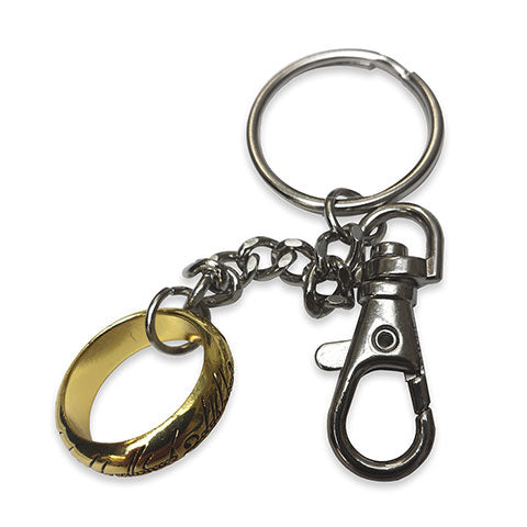 Porte-clés Anneau Unique - Le Seigneur des Anneaux, un accessoire élégant pour les fans de la saga, symbole de pouvoir de la Terre du Milieu.