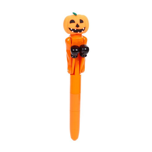 Stylos Boxeur - Citrouille Effrayante, encre noire et étiquetage CE/UKCA, parfait pour Halloween.