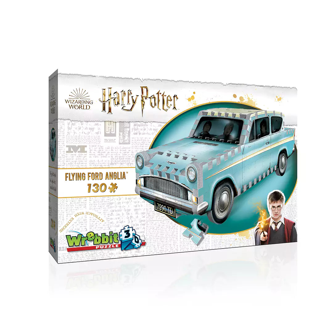 Puzzle 3D Voiture Weasley assemblé, 130 pièces - une œuvre d'art emblématique du monde de Harry Potter.