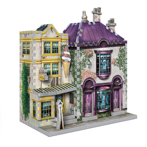 Puzzle 3D Wrebbit des boutiques Madame Guipure et Florean Fortescue - Harry Potter, représentant les magasins emblématiques du Chemin de Traverse.