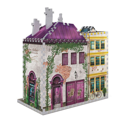Détail du puzzle 3D Wrebbit représentant Florean Fortescue et Madame Guipure, deux lieux légendaires de l'univers Harry Potter.