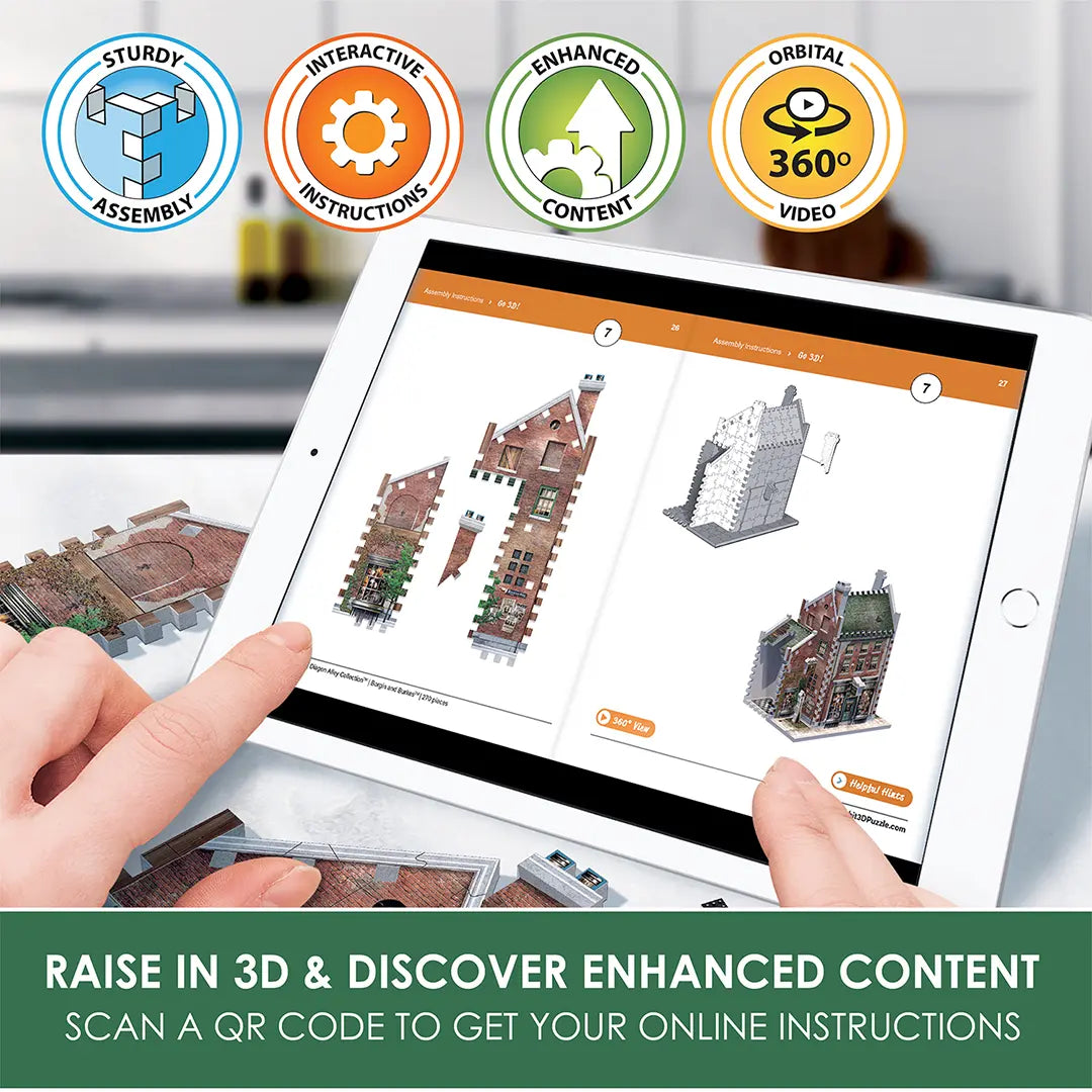 Ensemble de 270 pièces du puzzle 3D Borgin & Burkes Wrebbit Harry Potter, parfait pour les fans de la saga.