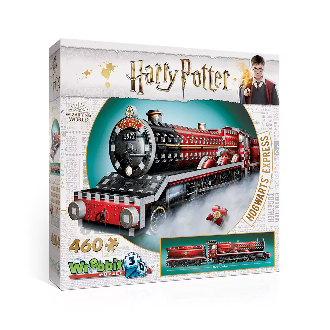 Puzzle 3D Poudlard™ Express de Wrebbit, pièce à assembler captivante représentant la locomotive magique de Harry Potter.