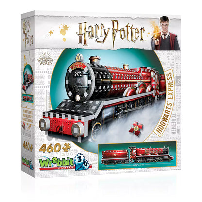 Détails du puzzle 3D Poudlard™ Express, mettant en avant la qualité des pièces en mousse et le design méticuleux du célèbre train.