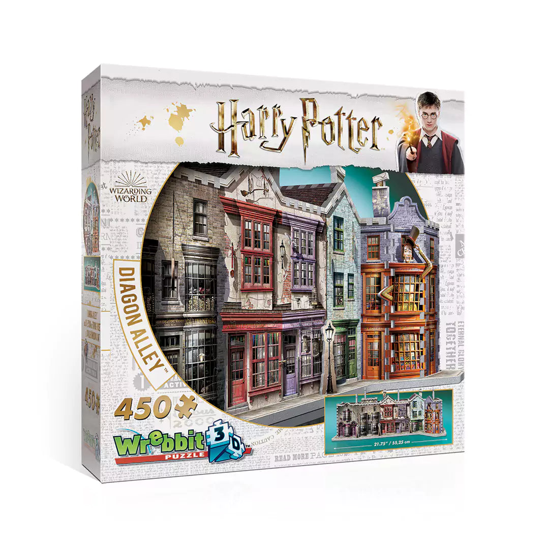 Puzzle en 3D Harry Potter™ - Chemin De Traverse de Wrebbit, représentant une scène emblématique de l'univers magique de J.K. Rowling, idéal pour les amateurs et les familles.