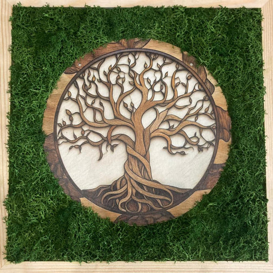 Cadre féerique – Arbre de Vie et mousse enchantée