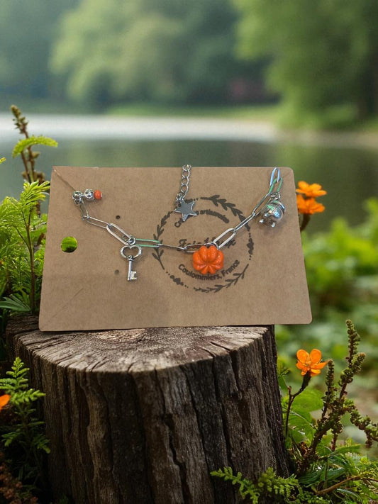Bracelet charm charm’s mailles larges et fines ajustable breloques SUMMER