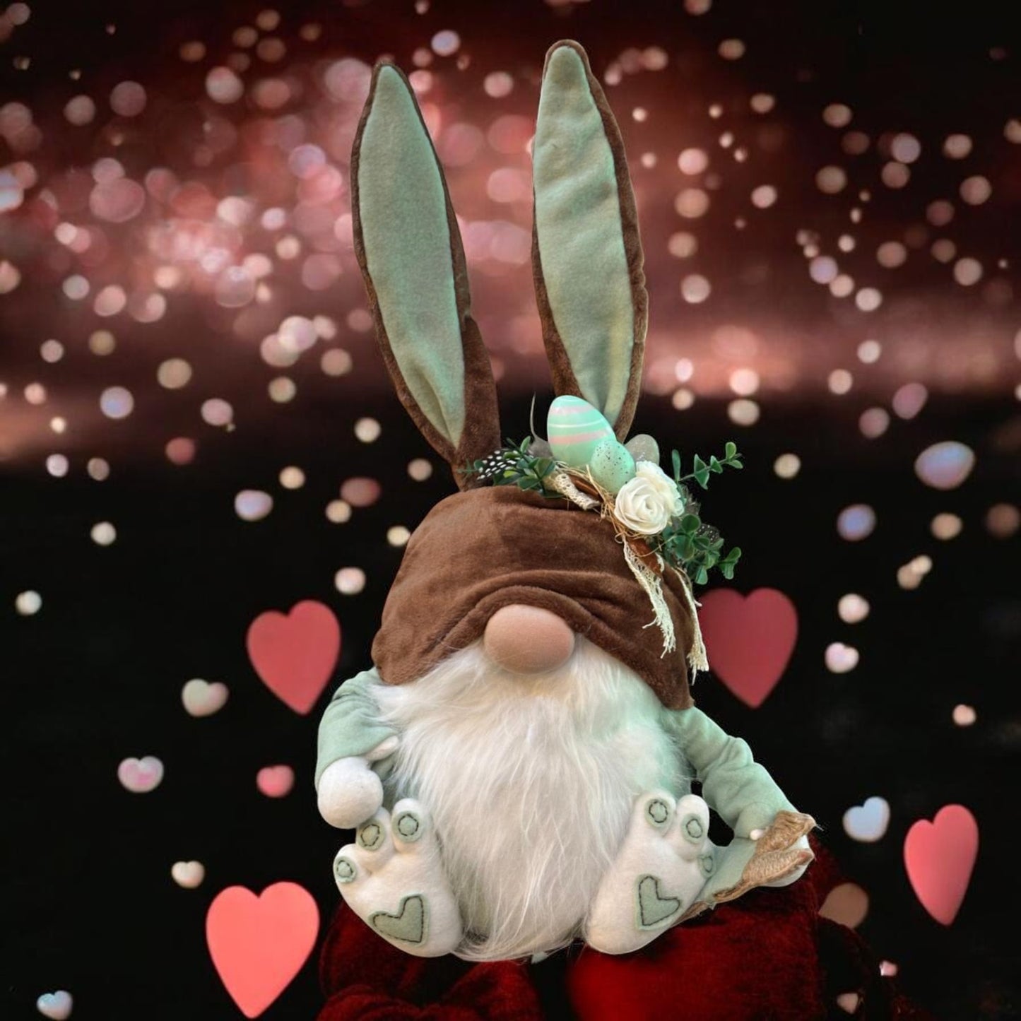 Gnome Lapin maman vert - CREA CRIS