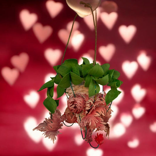 Support osier blanc plante exotique - MA FABRIQUE BIEN AIMEE