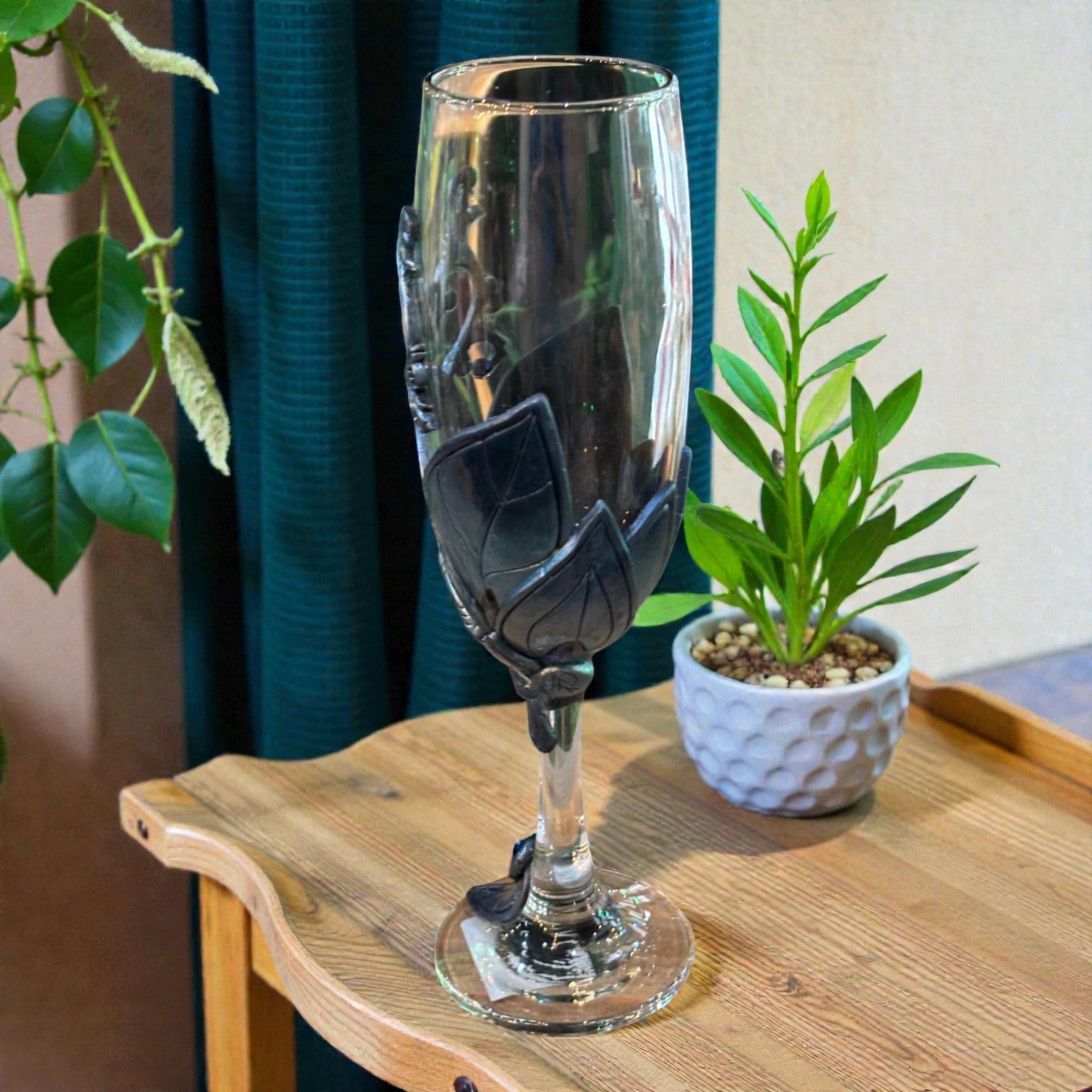 Couple de verres lucioles (bleu) - RoseAppolineArt décoration fantasy artisanale RoseAppolineArt