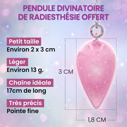 Pendule divinatoire en Quartz Rose de Vibratis : un outil fascinant pour la découverte de soi.