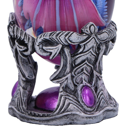 Dragonneaux Élémentaires – Eau 12cm, pièce de collection captivante présentant un dragon aquatique dans son œuf, sculpté en résine de qualité.