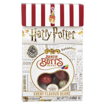 Bonbons de Bertie Crochue de La Luna Bella, un assortiment magique inspiré d'Harry Potter, offrant des saveurs étonnantes dans une présentation colorée.