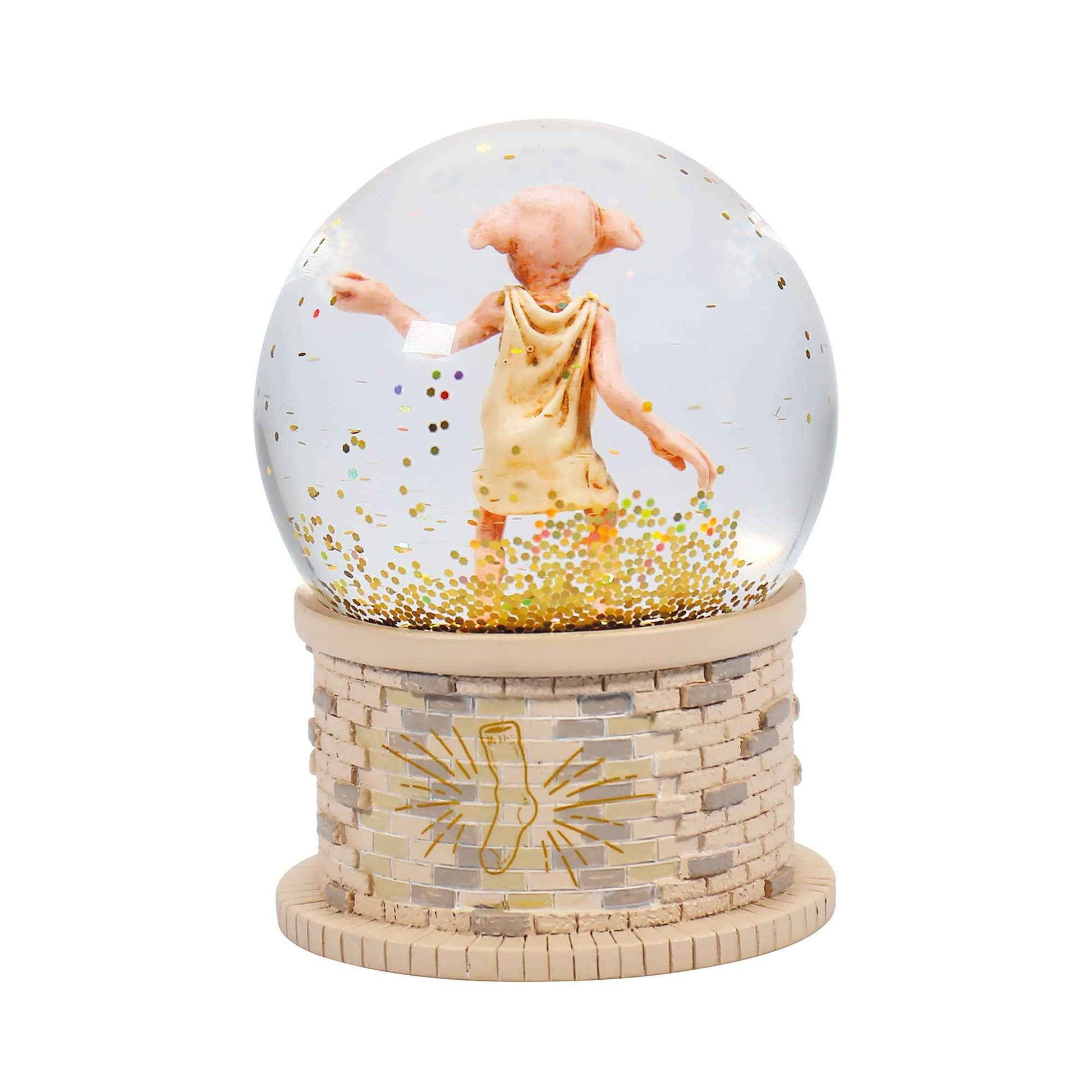 Boule à neige en boîte 65 mm - Harry Potter Dobby de Half Moon Bay, captivant avec un elfe Dobby entouré de flocons scintillants.