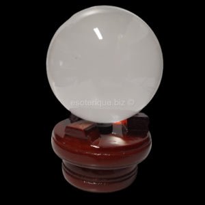 Boule de cristal de 10 cm de diamètre de GVP PHILIPPE, un outil mystique invitant à la voyance et à la méditation.