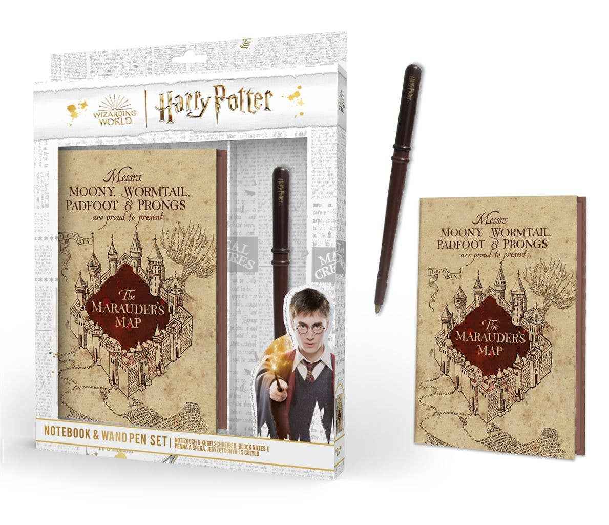 Coffret Premium Carnet et Stylo Baguette Harry Potter de Pyramid International, une invitation enchanteresse à plonger dans le monde magique des sorciers, parfait pour écrire vos pensées les plus créatives.