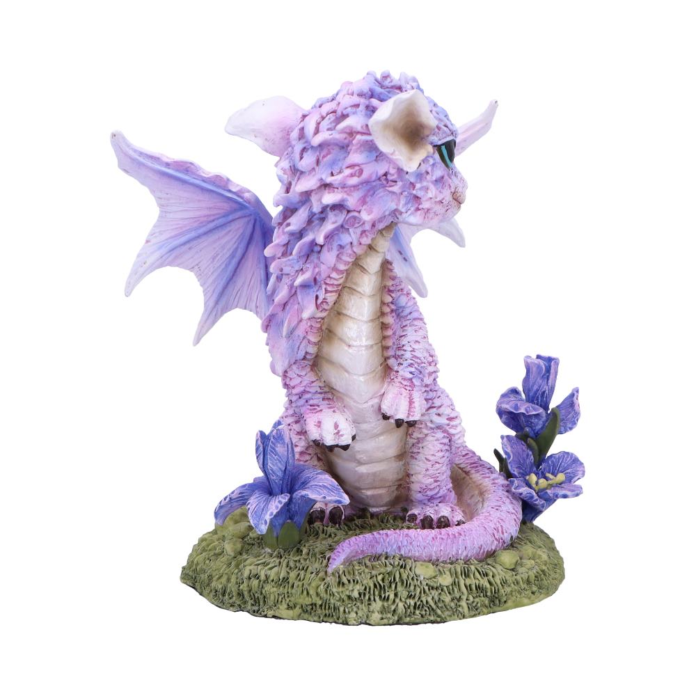 Vue de la Figurine du Dragon Fleur d’Iris 12 cm, idéale pour les collectionneurs de dragons et les amateurs d'univers fantastique.