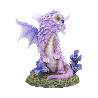 Vue de la Figurine du Dragon Fleur d’Iris 12 cm, idéale pour les collectionneurs de dragons et les amateurs d'univers fantastique.