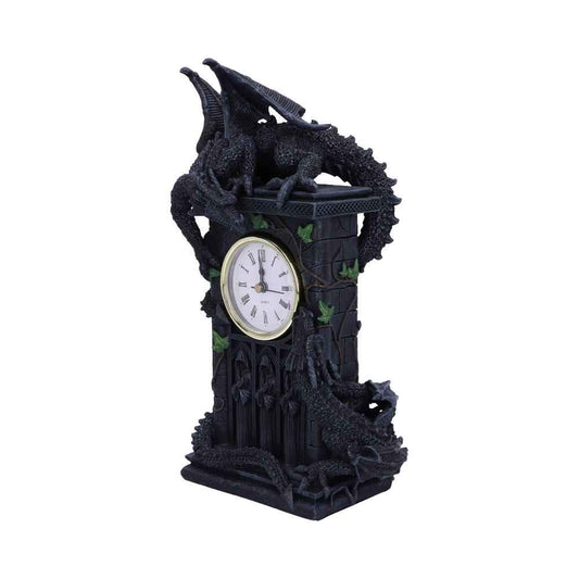 Horloge Dragon Ivy Pendule de Cheminée de Nemesis Now, élégante décoration dragon alliant mystère et art avec un design captivant.