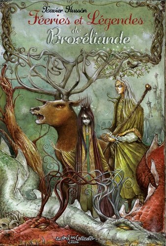 Couverture du livre 'Féeries et légendes de Brocéliande' de AU BORD DES CONTINENTS, invitant à découvrir les mystères de la forêt aux récits enchanteurs.