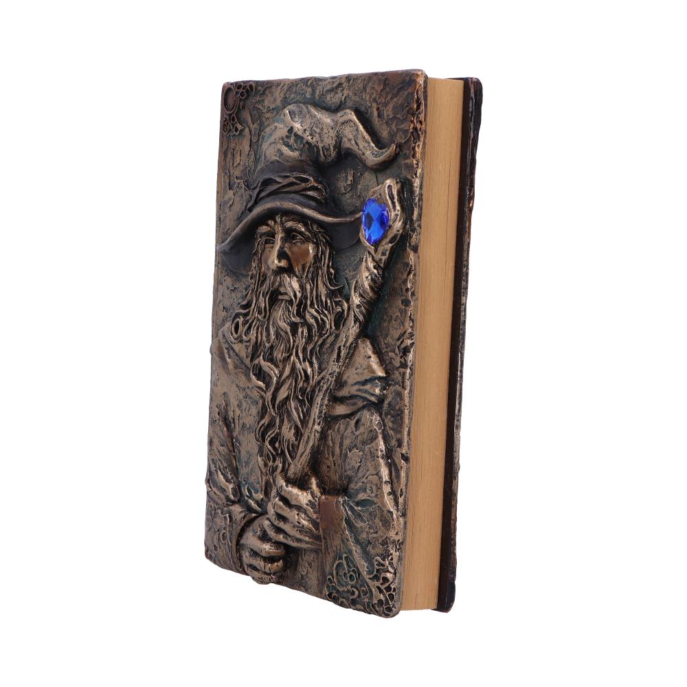 Box de protection en PVC transparent pour le Grimoire du Magicien de Nemesis Now, un cadeau parfait pour les passionnés de fantasy et collecte.