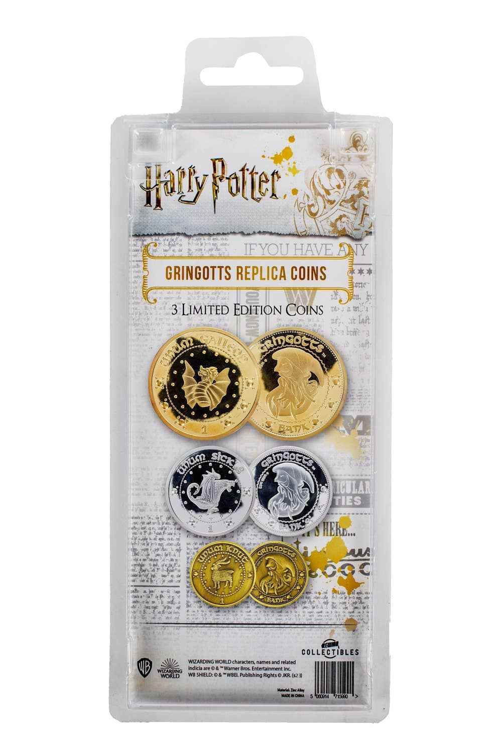 Réplique de faucille Gringotts de Harry Potter par AAA Merchandise Limited, un trésor magique pour toute collection.