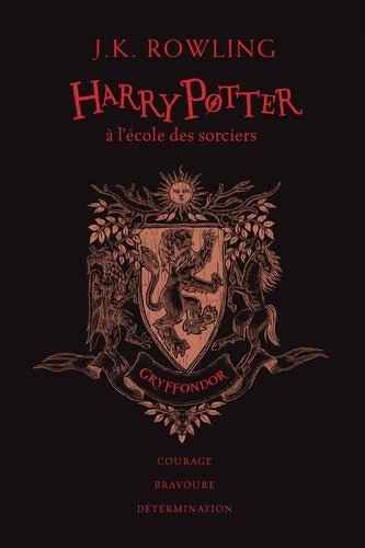 Édition collector 20e anniversaire de Harry Potter à l'école des sorciers avec couverture Gryffondor, un produit SFL, symbole de courage et d'amitié.