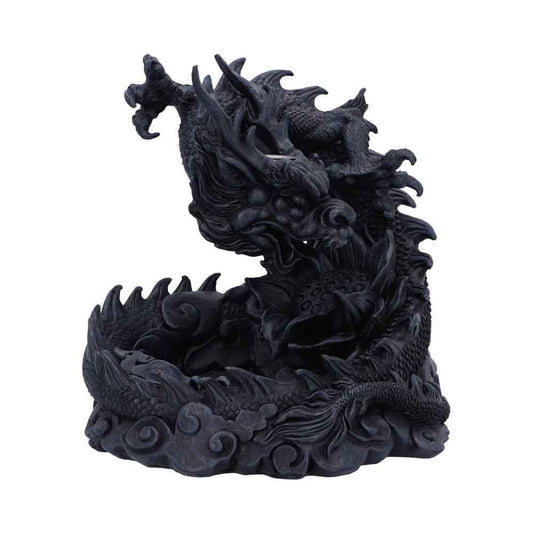 Brûleur d'encens Heilong Asiatique Dragon Backflow de 17.5 cm par Nemesis Now, sculpture fascinante en résine multicolore créant une ambiance mystérieuse et relaxante.