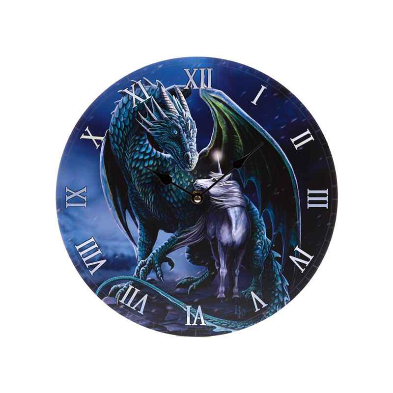 Horloge dragon protecteur et Licorne de Lisa Parker par Puckator, design magique avec un dragon et une licorne, ajoutant une touche de fantaisie à votre intérieur.