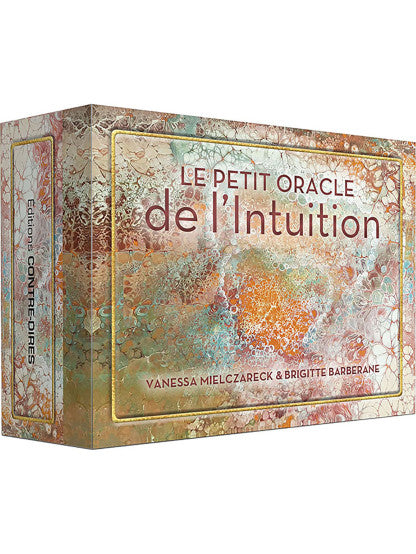 Coffret captivant du Petit Oracle de l'Intuition avec illustrations inspirantes pour éveiller votre sagesse intérieure.