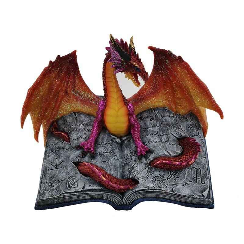 Figurine dragon unique Livre du Dragon de Feu - Dark Legends de Puckator, détaillée et captivante, parfaite pour les passionnés de fantasy.