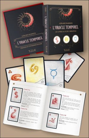 Découvrez L'Oracle Temporel - Coffret de GVP PHILIPPE, un jeu captivant pour explorer votre intuition avec des cartes magnifiquement illustrées et un guide détaillé.