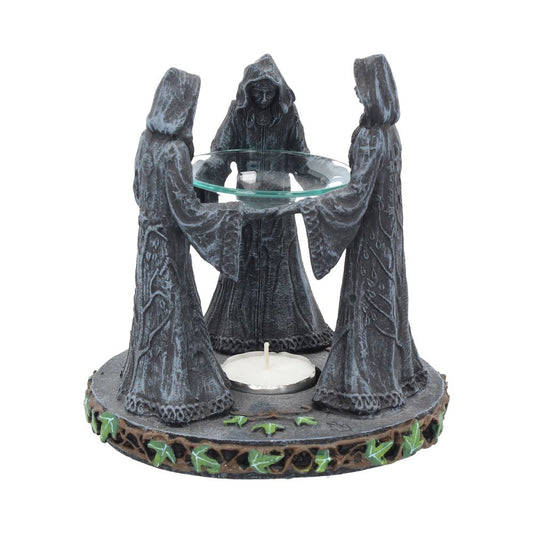 Pagan Magik Circle Triple Moon brûleur à mazout. (16 cm)