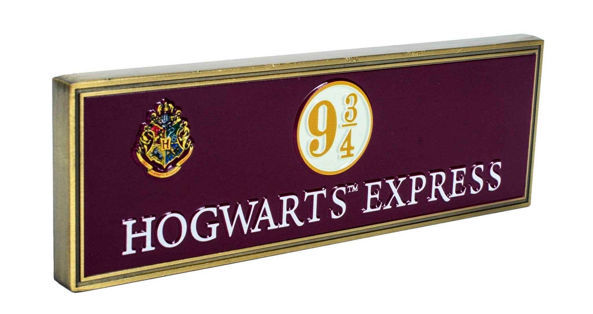 Vue d'ensemble du panneau en métal Harry Potter : Platform 9 ¾, un objet de collection captivant par AAA Merchandise Limited.