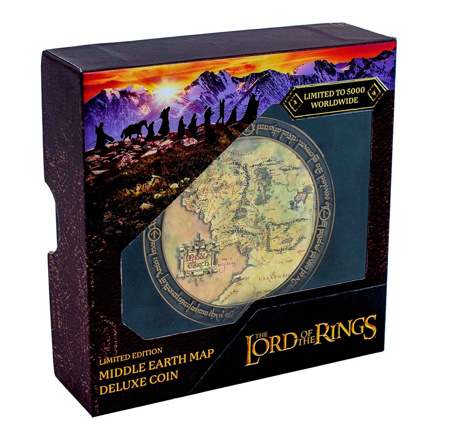 Carte de la Terre du Milieu Le Seigneur des Anneaux par AAA Merchandise Limited, illustration riche en détails, emblématique pour les fans de Tolkien.