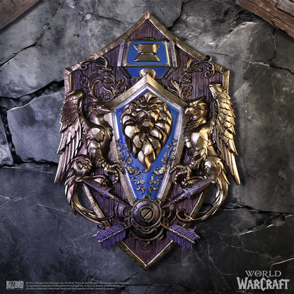 Plaque murale World of Warcraft Alliance 30cm de Nemesis Now, symbole puissant d'unité et d'honneur avec un design captivant comprenant le blason emblématique de l'Alliance.