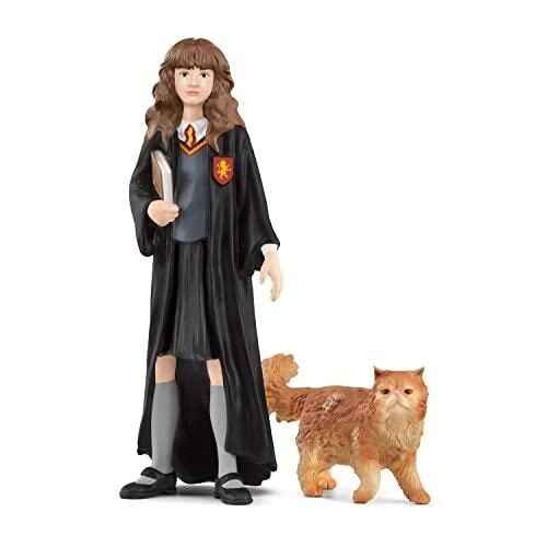 Figurines Schleich de Hermione Granger et Pattenrond, vendues par Ankorstore, représentant l'univers magique d'Harry Potter avec un design exquis et artisanal.