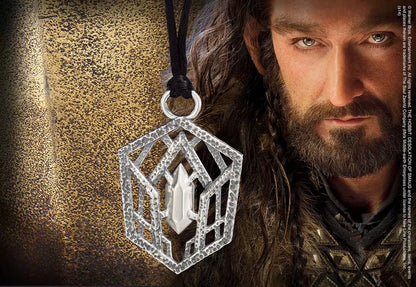 Pendentif en argent 925ème Thorin Oakenshield de la Noble Collection, symbole de courage inspiré du Hobbit.